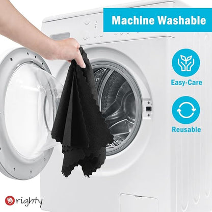 Orighty Microfiber Cleaning Cloth, 600 Pack Highly Absorbent Cleaning Rags, Household Cleaning Supplies, Reusable Microfiber Towels Lint Free Cloths for House, Kitchen, Car Care, 12x11 inch, Black