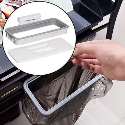 Portable Trash Bag Holder, Garbage Holder with Removable Lid&Clip that Can Attach to Any Door DrawerGarbage Storage(1 pcs)