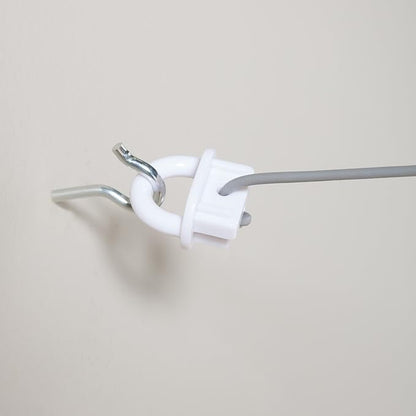 Household Essentials Single Line Retractable Clothesline for Hanging Laundry, 40 Feet, White