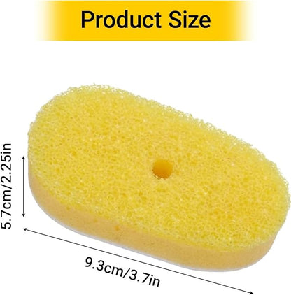 4-Pack Dish Wand Sponge Refills for Scrub Daddy Dish Daddy (Yellow)