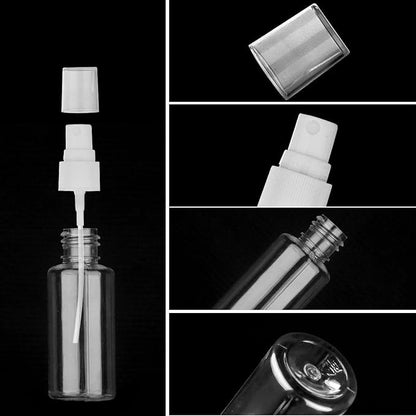 Exptolii Spray Bottle, 1oz/30ml Small Plastic Fine Mist Spray Bottles, Mini Empty Travel Bottles with Funnels and Labels 6 Pack