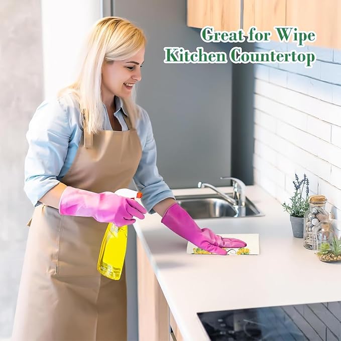 Swedish Dishcloths for Kitchen | 6 Pack Floral Reusable Paper Towels Washable | Swedish Dish Towels | Non-Scratch Cellulose Sponge Cloths | No Odor, Biodegradable Cleaning Cloths, Bohemia