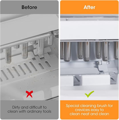 AIEVE Ice Machine Cleaner Brush Sets, 10 Pcs Ice Maker Cleaner Tools Kits with Crevice Cleaning Brush and Scrub Sponge for Countertop Ice Makers