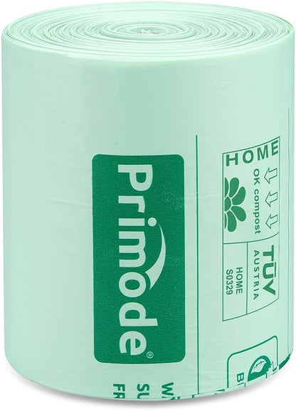 Compostable Bags, 8 Gallon (30L) Food Scraps Yard Waste Bags, Extra Thick 0.85 Mil. ASTM D6400 Compost Bags Small Kitchen Trash Bags, Certified by BPI & TÜV AUSTRIA (50 Count)