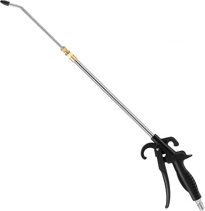 High Pressure Air Blow Gun, Extension Long Air Nozzle Blower Wand Fit 1/4" NPT Inlet & Lever Grip, Heavy Duty Industrial Blow Gun Pneumatic Tool for Radiator Compressor Attachment(1 Pc,17-27.5 Inch)
