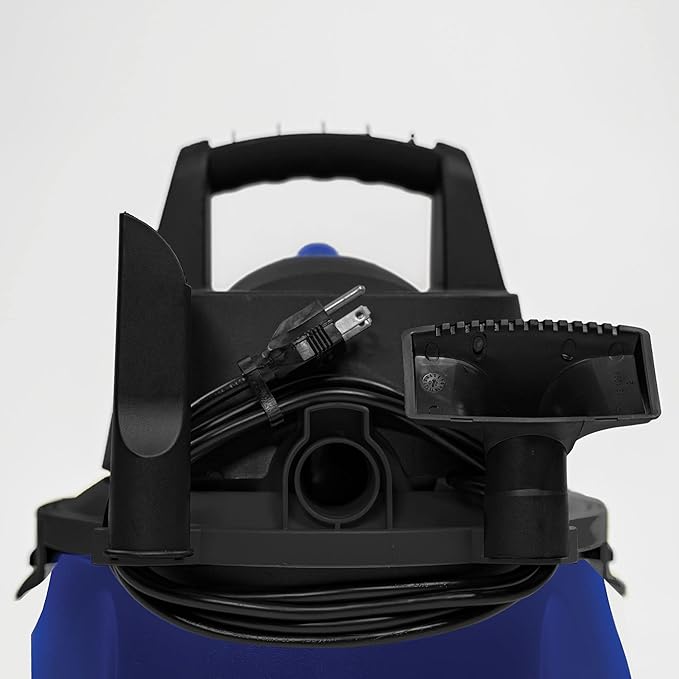 Koblenz WD-5 L2 Wet Dry Vacuum Cleaner, 5 Gallon Shop Vac 3.5 PHP, 3-in-1 Suction & Blower, Swivel Casters, Twist-N-Lock Hose, Large Vacuum Cleaners for Home, Workshop, Car, Blue/Black