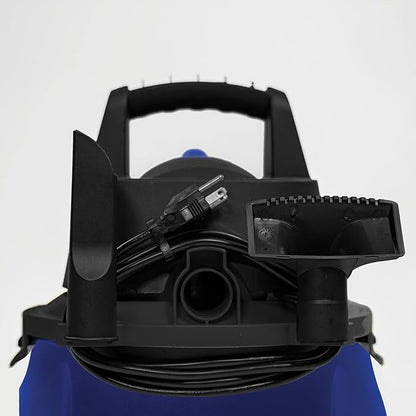 Koblenz WD-5 L2 Wet Dry Vacuum Cleaner, 5 Gallon Shop Vac 3.5 PHP, 3-in-1 Suction & Blower, Swivel Casters, Twist-N-Lock Hose, Large Vacuum Cleaners for Home, Workshop, Car, Blue/Black