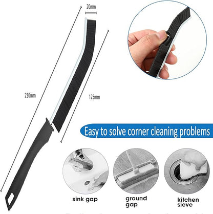 Crevice Cleaning Brush, Hard Bristle New Multifunctional Clean Tool, Bathroom Gap Scrub Brush Cleaner Tools for Home, Kitchen, Bathroom, Household, Window, Vehicle, Faucets, Toilet, Grout, Car, 5Pcs