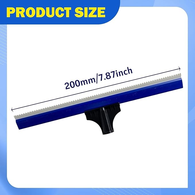 Squeegee for Epoxy Floor Notched Serrated Flat Soft Rubber Rake Cement Painting Coating Tool Easy to Use Smooth and Efficient, 40cm (20cm)