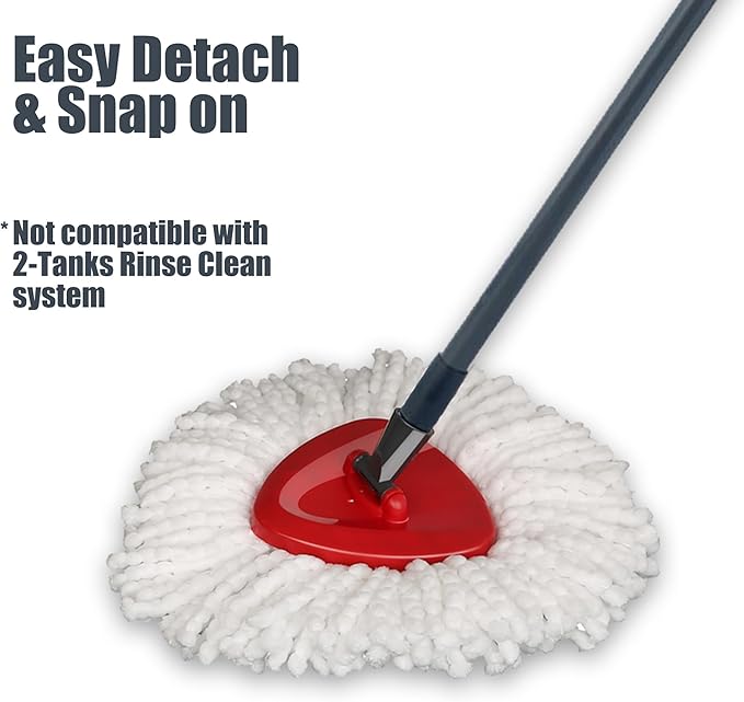 homsis Mop Head Replacement Compatible with O Ceda EasyWring Spin Mop Replace Refills for Ocedar, Deep Cleaning Machine Washable and Easy-to-Replace, 6+1 Count