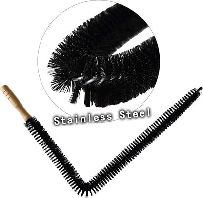 Dryer Cleaner Vent Brush - 30 Inch Long Flexible Dryer Vent Cleaner & Refrigerator Condenser Coil Brush Auger Clothes Lint Trap Remover