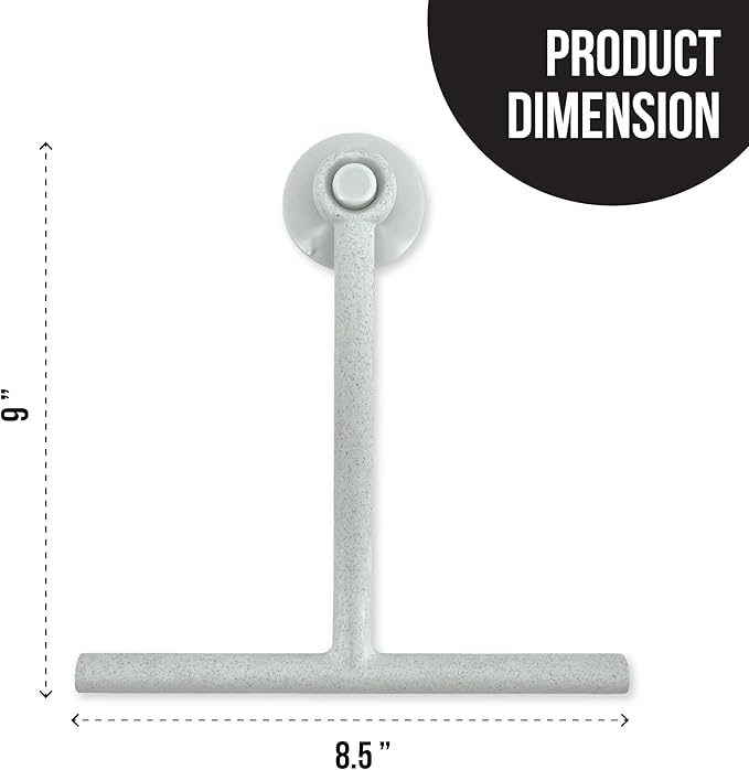 Splash Home Jasmine Eco-Friendly Shower Squeegee, Grey