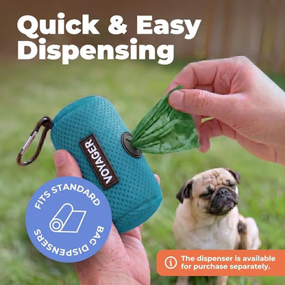 Best Pet Supplies Dog Poop Bags for Waste Refuse Cleanup, Doggy Roll Replacements for Outdoor Puppy Walking and Travel, Leak Proof and Tear Resistant, Thick Plastic - Green (Unscented), 150 Bags