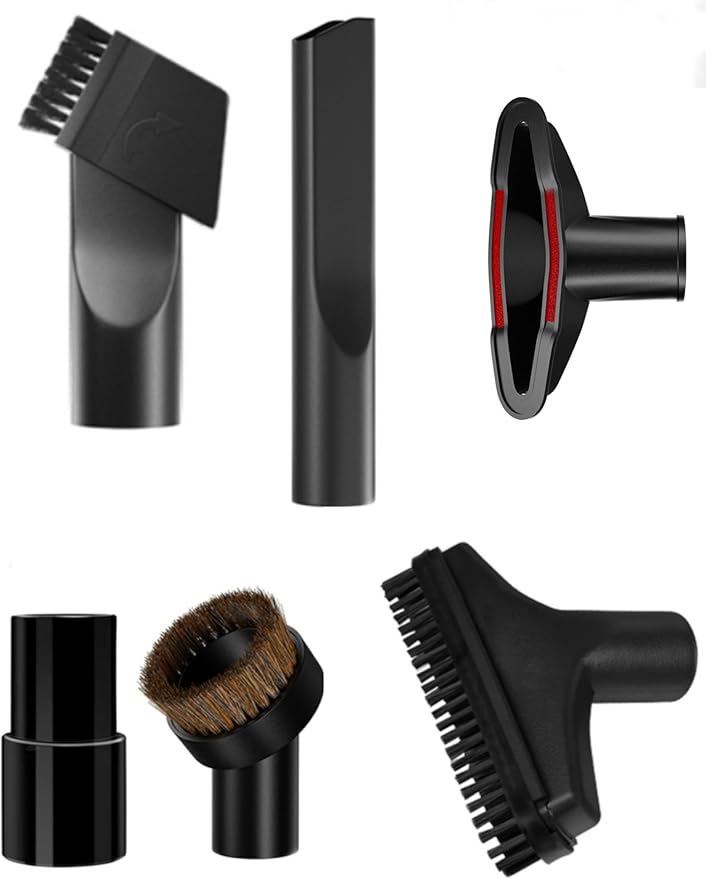 6 Pcs Vacuum Attachments (1-1/4 inch)32mm & 1 3/8 inch (35 mm) Vacuum Cleaner Accessories Brush Kit Fits Vacuum Cleaner