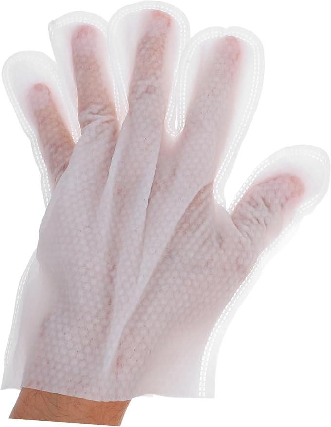 Garneck PET Grooming Gloves for Cats and Dogs Waterproof Bathing and Cleaning Mitts No-Rinse Massage Wipes Scented 10-Piece Set for Spa and Grooming