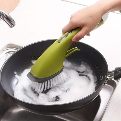 Yosoo Automatic Soap Dispensing Brush, Professional Anti Skid Handle, Easy to Use, with Pot Brush for Sink Kitchen (1)