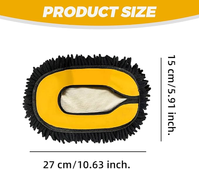 Soft Chenille Car Wash Brush Head Replacement, 10.6x6 Inch Absorbent Car Washing Mop Head Cover for Auto Detailing, Scratch-Free Cleaning Tool for, SUV, Truck