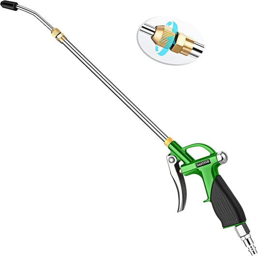 JASTIND 19-28 Inch Extension Long Air Nozzle Blow Gun, High Pressure Air Blower Gun with Rubber Grip & Quick Plug, Heavy Duty Industrial Air Blow Gun Pneumatic Tool for Air Compressor Attachments