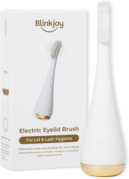 Blinkjoy Electric Eyelid Brush 2 – Optometrist Approved Lid Hygiene Tool for Demodex, Blepharitis & Dry Eyes – Gently Removes Dirt, Oil & Makeup to Support Healthy Lid Hygiene (White)