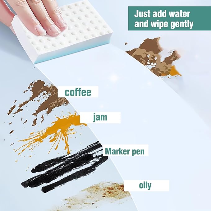Magic Sponges Cleaning Eraser Large Size, 2X Compressed Melamine Sponge Cleaner, Melamine Foam All Purpose Cleaning Pads, Heavy Duty Stain Remover for Home Kitchen Bathroom Sneaker Car (20)