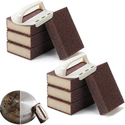 Magic Emery Cleaning Sponge Rust Remover, 2026 New Nano Carborundum Sponge, Pot Scrubber Scouring Pad Kitchen Magic Cleaning Sponge for Removing Rust Cleaning Pots and Pans (8pcs)