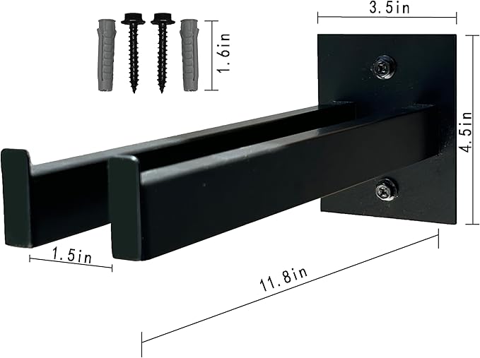 Wall Mounted Tool Rack, Heavy Duty Tool Rack for Heavy Tools Such as Shovels,Snow Shovel And Rakes, With Metal Screws and Anchors
