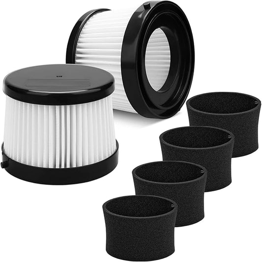 2 Packs DCV501HB DCV5011H Replacement HEPA Filters. Compatible With DEWALT 20V Vacuum Cordless Handheld Vacuum Filters. Compared to Part DCV5011H DCV501HB Filter. Washable And Reusable Kits.