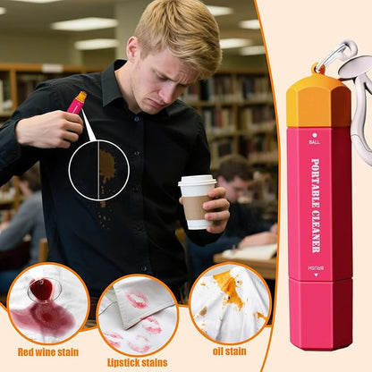 Stain Remover Pen, Double Head Instant Treater Sticks, Stain Removers Pen for Clothes, Multipurpose Wash Free Stains Removers Pens, Spot Cleaner, 15ml Portable Pens Stains Remover for Shirt, Red