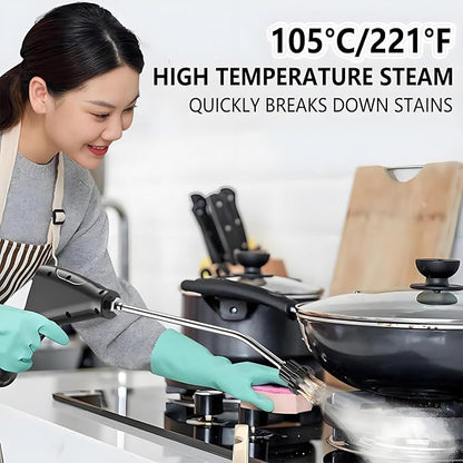 2500W Handheld High-Temperature Pressurized Steam Cleaner, Professional 6 Adjustable Handheld Steam Cleaner, Steam Cleaner For Car, Kitchen, Bathroom, Furniture, Windows (Black)