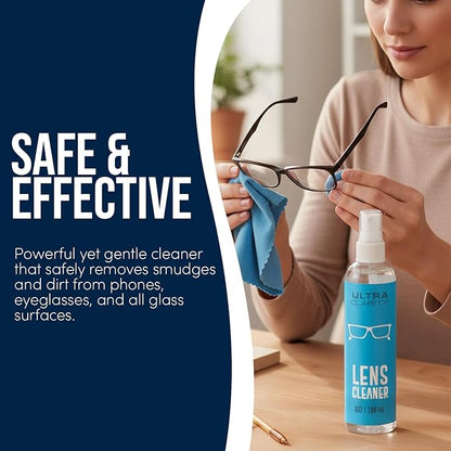 Powered by Nano Magic Eyeglass Lens Cleaning Spray 6 oz (1 Pack) | Professional Grade Formula, Silicone-Free | for Glasses, Phone, Electronic Screens, Optic Surfaces, Coated Surfaces - Made in USA