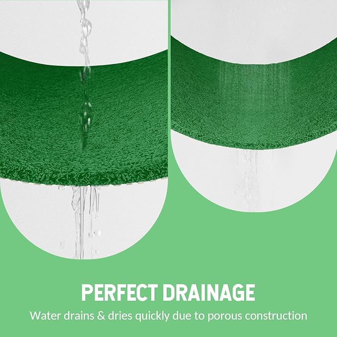 Hargiis Non-Slip Bathtub Mat, Anti Slip Shower Mat, Fast Drying Bathtub Mats, Foot Scrubber Mat, Anti Slip Mat for Tub, Floor, Bathroom, Kitchen, Home, Hotel (Dark Green 40"×28")