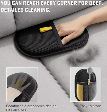 2 Pack Pet Hair Remover Gloves for Furniture & Clothes – Reusable Lint Remover Mitt for Dog & Cat Fur – Easy Clean Fur Remover for Couch, Carpet, Car Seats