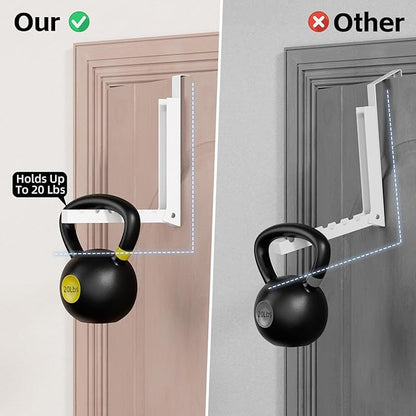 2 Pack Over The Door Hanger, Folding Over The Door Drying Rack for Laundry, Over The Door Hooks, Door Hanger for Clothing, Over The Door Clothes Hanger,Portable Compact,White