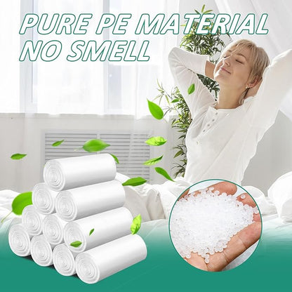 220 Count-4 Gallon Trash Bag, White Trash Bags, Bathroom Trash Bags Small Garbage Bags for Bathroom Can,White 4 Gal Small Trash Can Liners,Unscented Garbage Bag