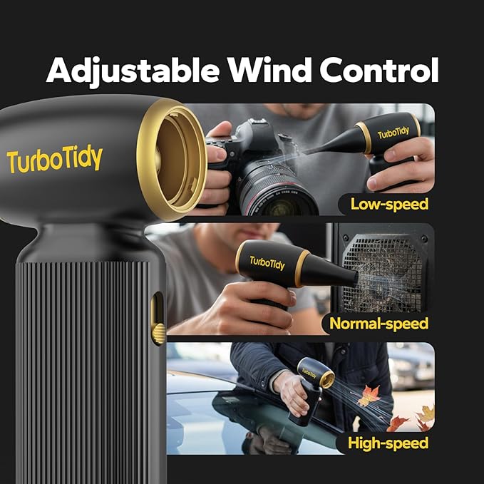 Air Compressor, Electric Air Duster, Cordless Air Compressor & Dust Buster, 150K RPM Brushless Leaf Blower Alternative, Rechargeable Compressed Air Duster for Car Accessories & Electronics