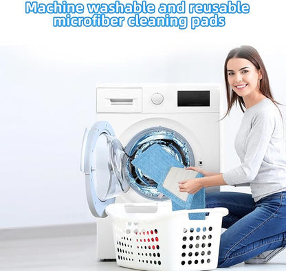 6 Pack Reusable Microfiber Pads for Rejuvenate Microfiber Mop, Compatible with Rejuvenate Click N Clean Multi-Surface Spray Mop, Machine Washable Microfiber Pad Refill for All Floors Without Handle