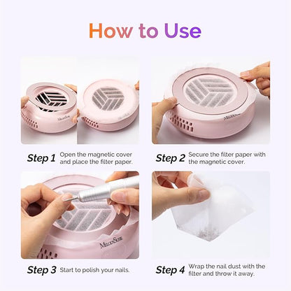 MelodySusie 210Pcs Disposable Filter Papers for HProA Nail Dust Collector