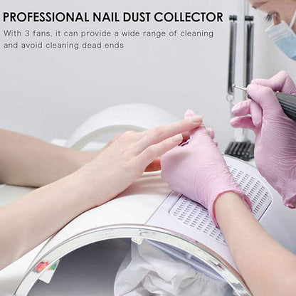 Nail Dust Collector Powerful Nail Vacuum Dust Collector, Nail Dust Vacuum Cleaner Dust Extractor for Poly Nail, Acrylic Fan Vacuums Dust Suction Machine Manicure Dust Collector for Nails