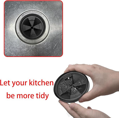 2pcs 3 3/8" Garbage Disposal Sink Baffle QCB-AM Splash Guards for Insinkerator, Garbage Disposal Quiet Cover Splash Guard Replacement for InSinkErator Evolution Series (Black)