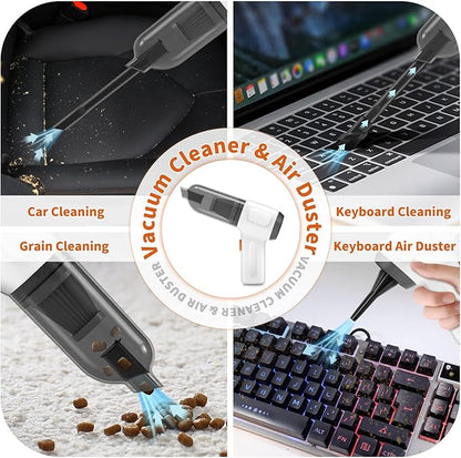 NICE BUDDY Cordless Vacuum Cleaner-Mini Air Duster, Portable Handheld Vacuum, 3 in1Dry Use for Car Keyboard,Dust Buster & Air Blower for Kitchen, 6500PA Suction,Inflate/Deflate Swim Ring