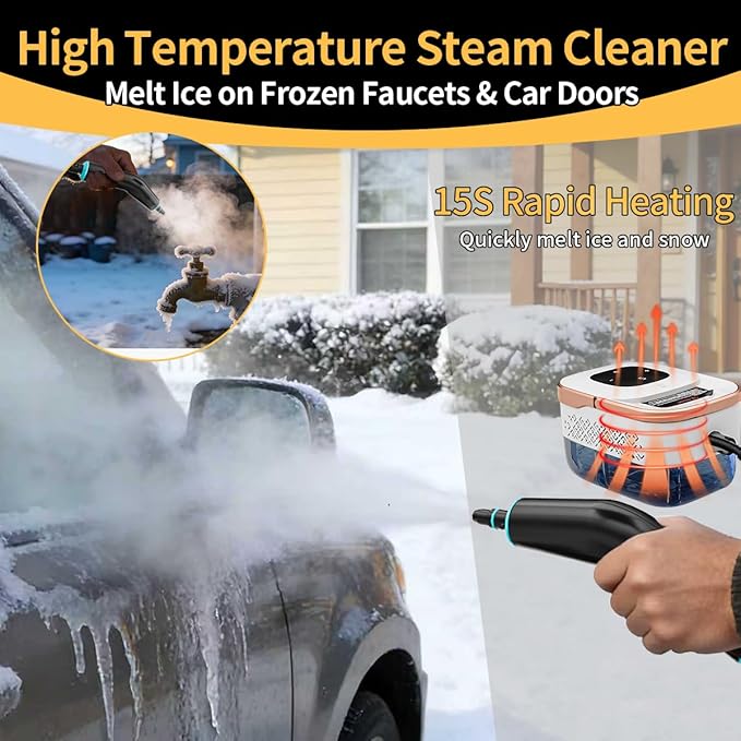 Steam Cleaner, 6 Steam Levels, 42oz Tank & 11 Pieces Accessories, 1500W High-Temperature Steam Cleaner for Home, Steamer for cleaning Car, Tile, Floor
