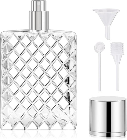 Glass Perfume Bottles Empty Refillable, 50ml /1.7oz Atomizer Sprayer for Perfume, Cologne Bottles Empty with Perfume Dispenser