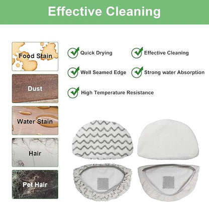 6 Pack 1940 1806 2685A Steam Mop Pads For Bissell Powerfresh Steam Mop Deluxe Pet Lift-Off Plus Slim Scrubbing Steam Mop Replacement Pad. 1940A 2814 1544A 2075A Power Fresh Steamer Pad Refill Washable