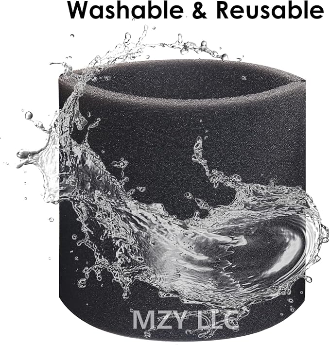 3 Pack 90585 Foam Sleeve Filter Replacements for Shop Vac for Vacmaster & for Genie Shop Wet Dry Vacuums, VF2001 Foam Filter for Wet Dry Vacuum Cleaner