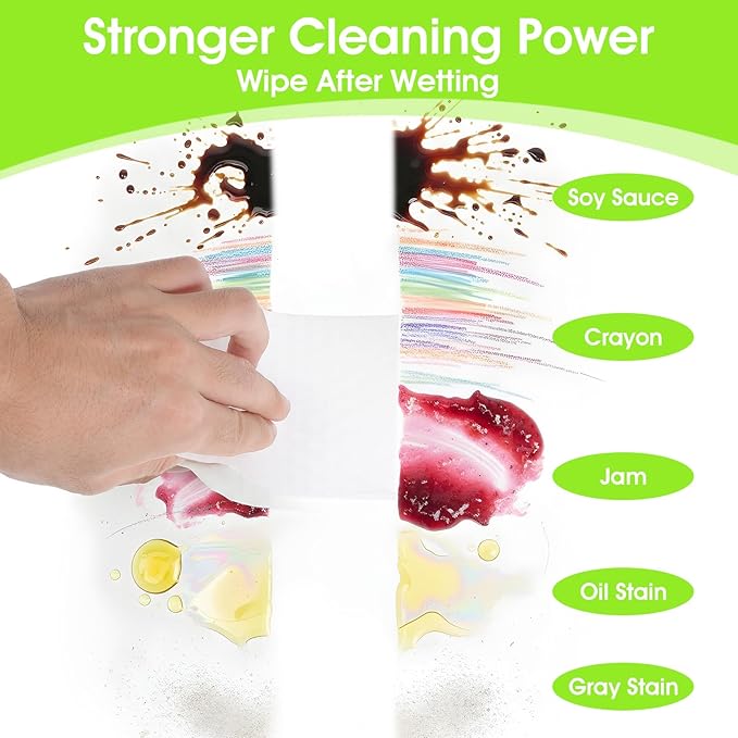 Yuanchu Magic Sponge Eraser Sheets, 50Pcs White Convex Point Melamine Sponge All-Purpose Disposable Magic Cleaning Eraser Wipes Thin Nano Cleaner Pad for Furniture Kitchenware Hard-to-Reach Place Shoe