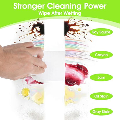 Yuanchu Magic Sponge Eraser Sheets, 50Pcs White Convex Point Melamine Sponge All-Purpose Disposable Magic Cleaning Eraser Wipes Thin Nano Cleaner Pad for Furniture Kitchenware Hard-to-Reach Place Shoe