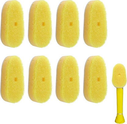 Packs Refill Heads Compatible with Dish Daddy, Non-Scratch Wand Refill Sponge Heads Compatible with Scrub Daddy, Upgrade Much Thicker and Durable (8.)