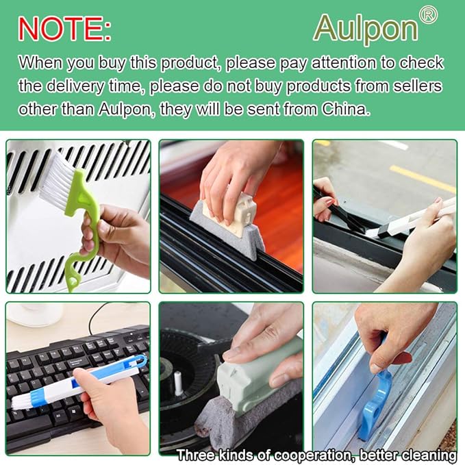 Window Groove Cleaning Brush Window Cleaner Tools,Hand-held Sliding Door Track Cleaning Brushes 6 Pieces for Sliding Door/Car Vents/Tile Lines/Shutter/Air Conditioner/Keyboard