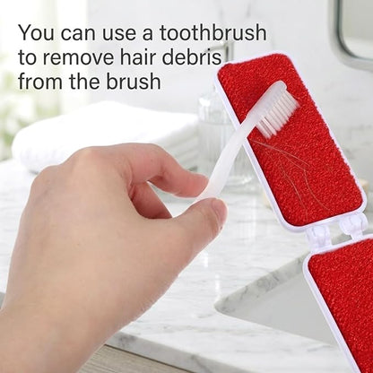 2 PCS Travel Lint Brush, Foldable Lint Brush for Clothes, Reusable Mini Lint-Brushes for Furniture, Pet Hair, Fabric Fluff
