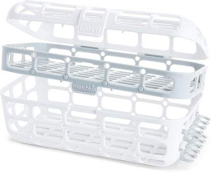 Munchkin® Baby Bottle & Small Parts Cleaning Set, Includes High Capacity Dishwasher Basket & Bristle Bottle Brush, Grey